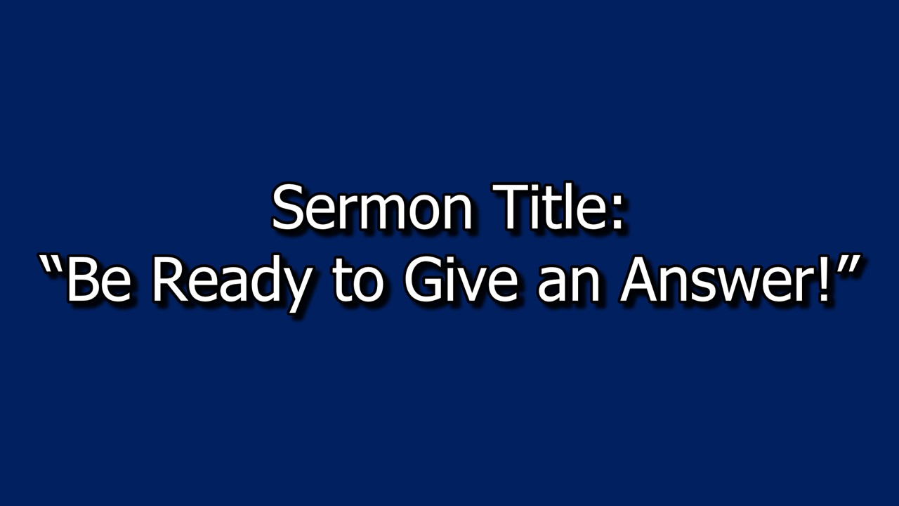 August 9, 2026 Sermon
