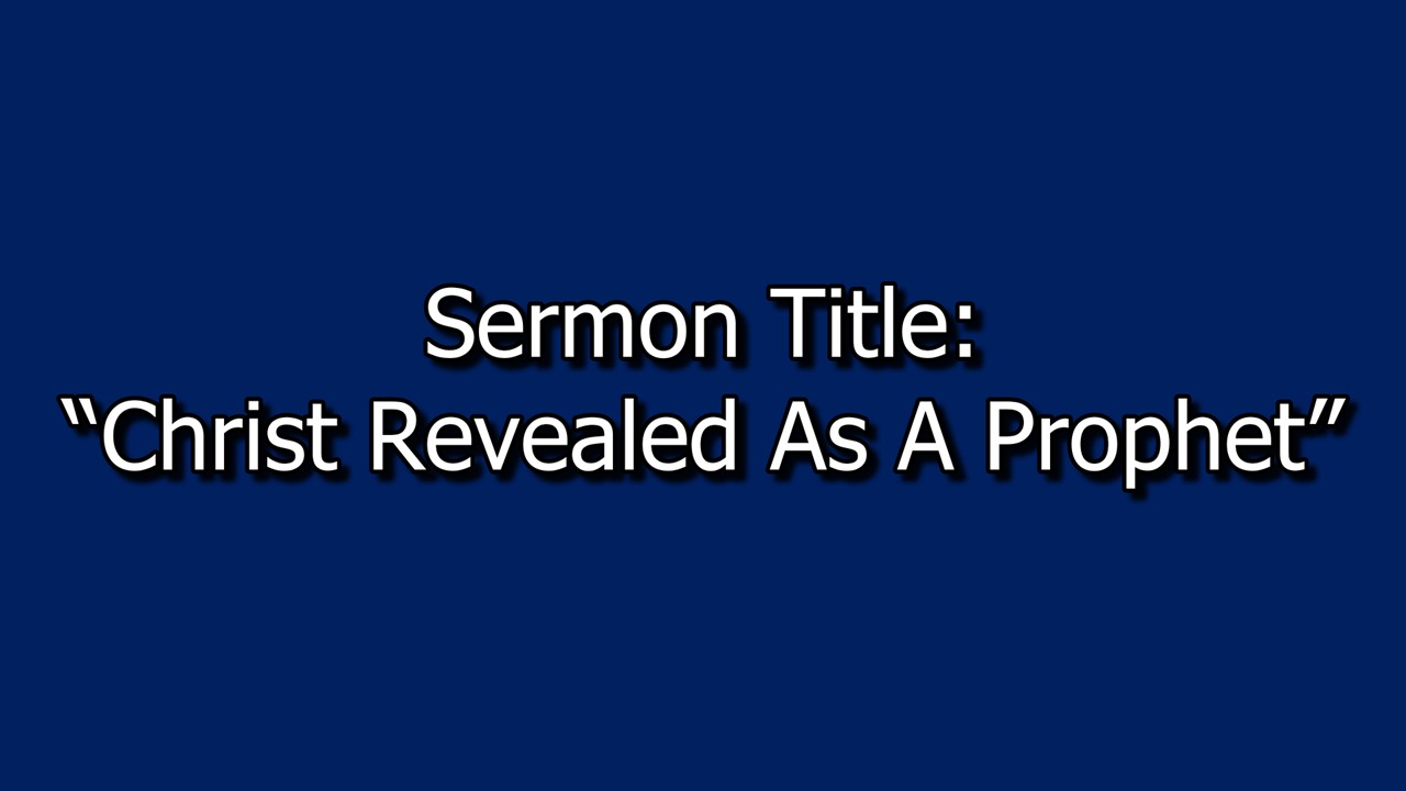 January 25, 2026 Sermon